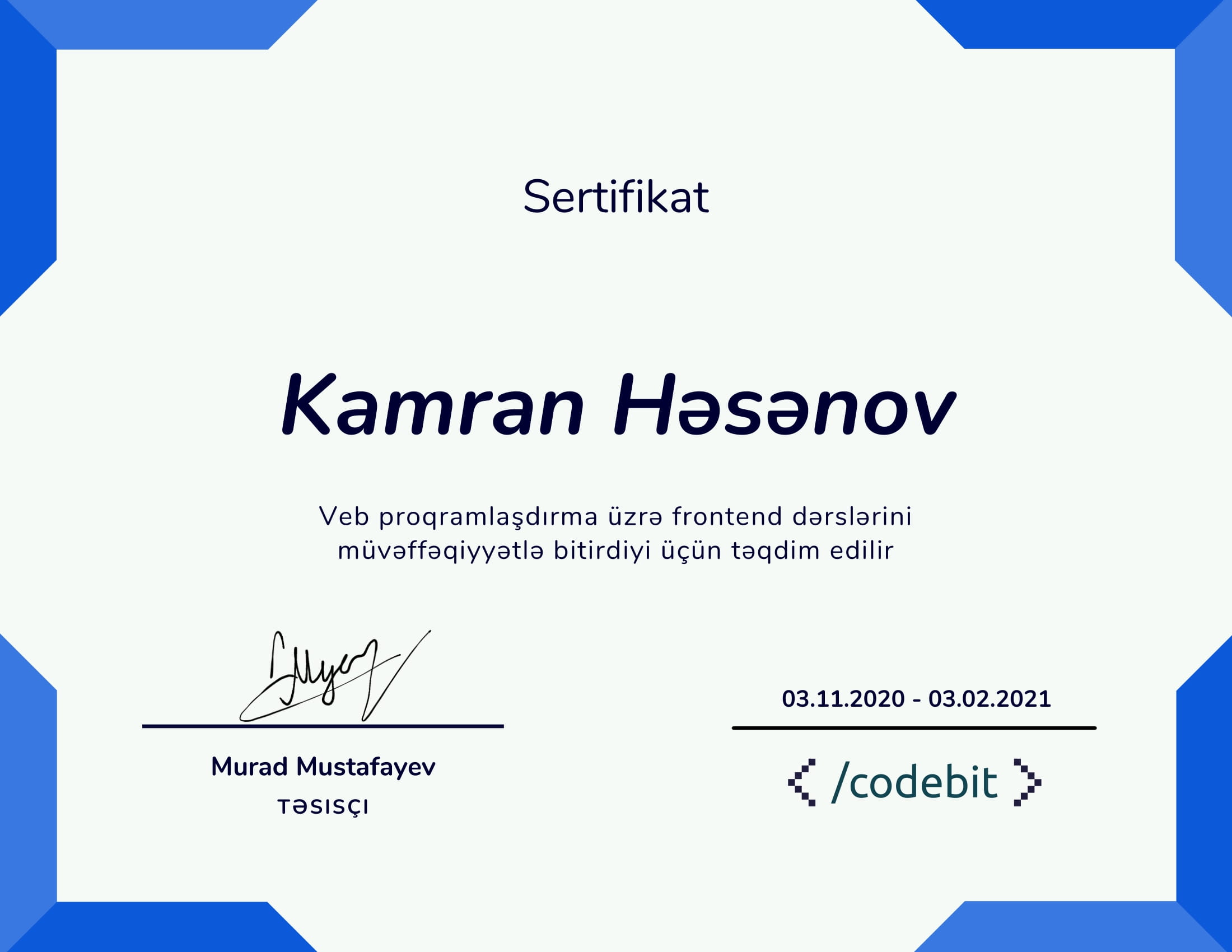 Certificate